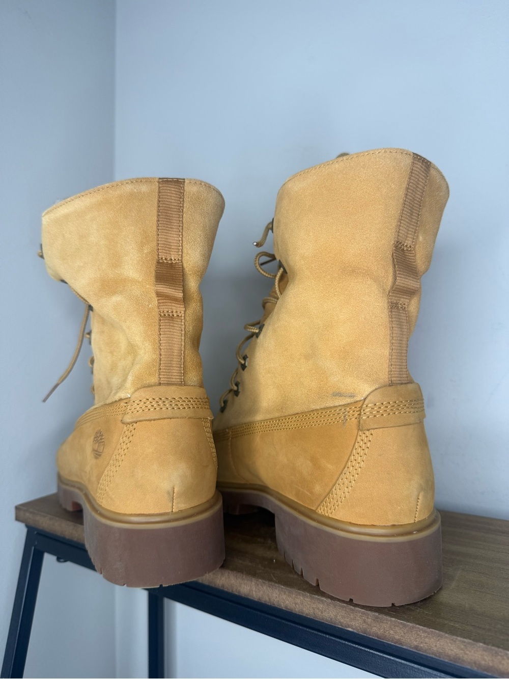 Timberland Women's Yellow Wheat Lace-Up Nubuck Boots - Picture 5 of 11